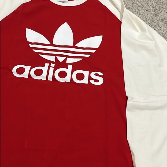 adidas Other - Adidas Red and Cream Raglan Tee